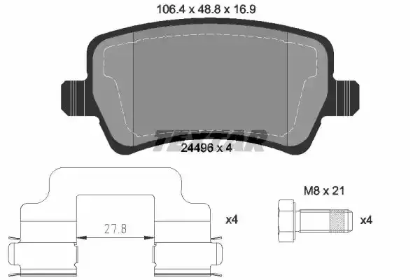 TEXTAR Комплект тормозных колодок