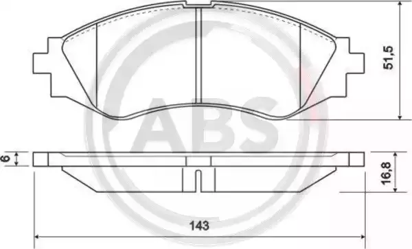 A.B.S. Комплект тормозных колодок