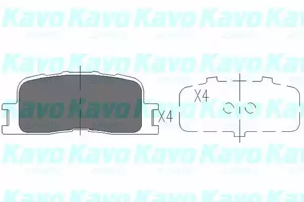 KAVO PARTS Комплект тормозных колодок