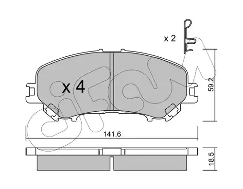 CIFAM Комплект тормозных колодок