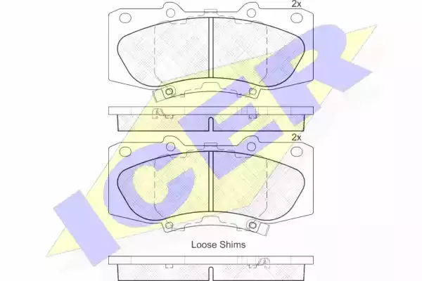 ICER Комплект тормозных колодок