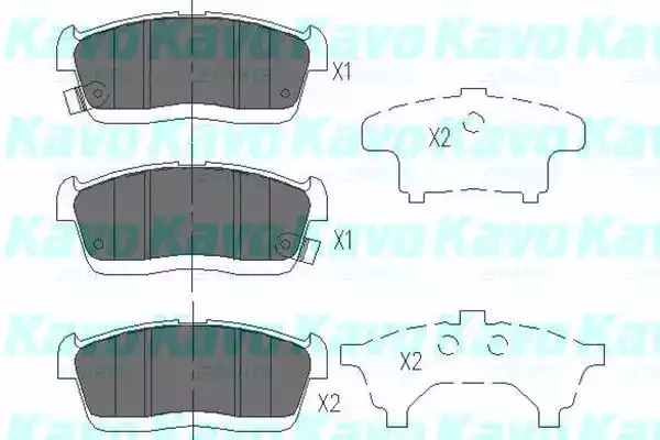 KAVO PARTS Комплект тормозных колодок