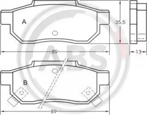 A.B.S. Комплект тормозных колодок