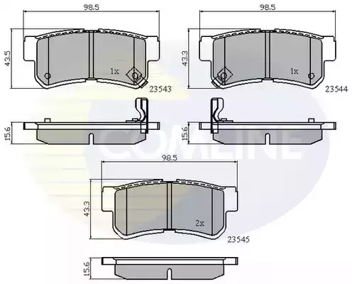 COMLINE Комплект тормозных колодок