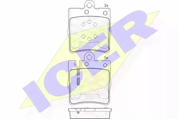 ICER Комплект тормозных колодок