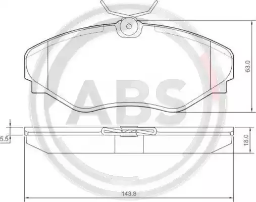 A.B.S. Комплект тормозных колодок