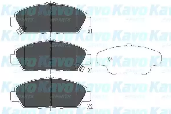 KAVO PARTS Комплект тормозных колодок