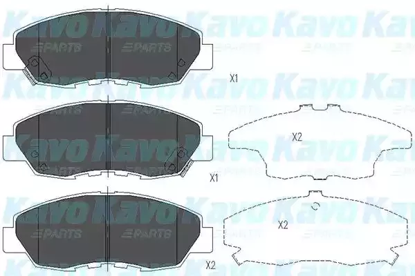 KAVO PARTS Комплект тормозных колодок