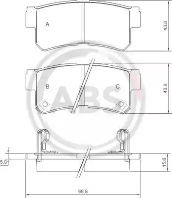 A.B.S. Комплект тормозных колодок