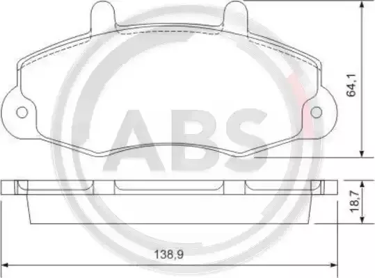 A.B.S. Комплект тормозных колодок