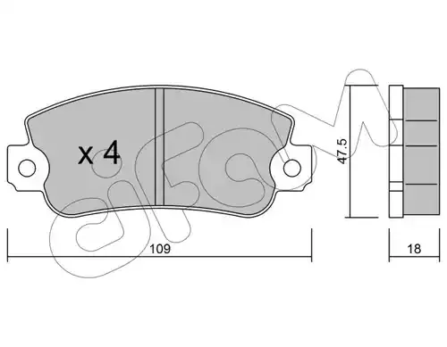CIFAM Комплект тормозных колодок