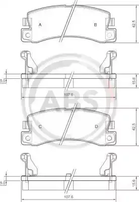 A.B.S. Комплект тормозных колодок