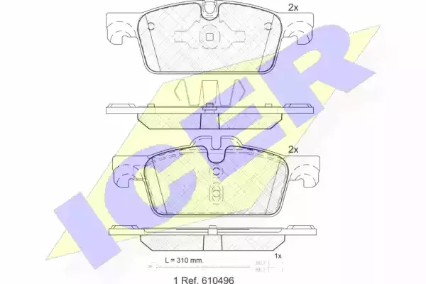 ICER Комплект тормозных колодок