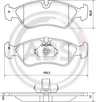 A.B.S. Комплект тормозных колодок