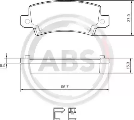 A.B.S. Комплект тормозных колодок