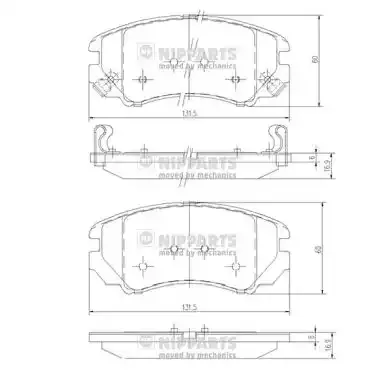 NIPPARTS Комплект тормозных колодок