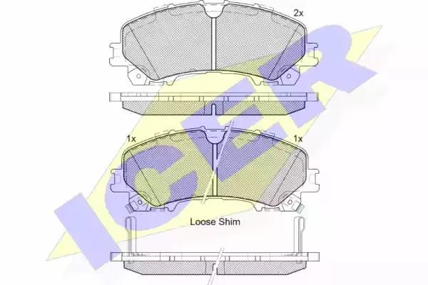 ICER Комплект тормозных колодок