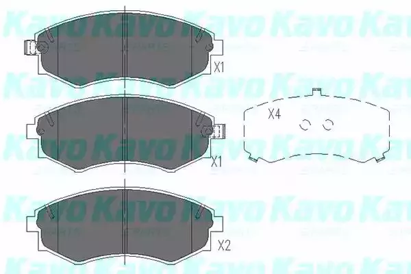 KAVO PARTS Комплект тормозных колодок