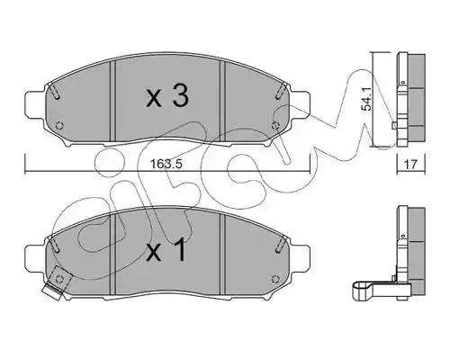 CIFAM Комплект тормозных колодок