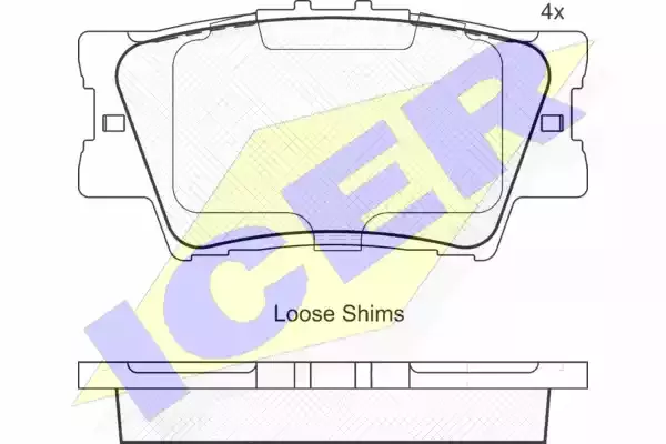 ICER Комплект тормозных колодок
