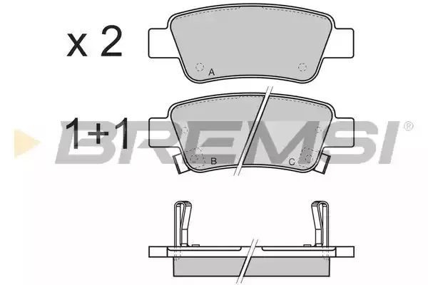 BREMSI Комплект тормозных колодок