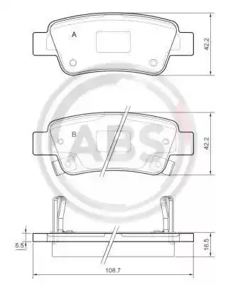 A.B.S. Комплект тормозных колодок