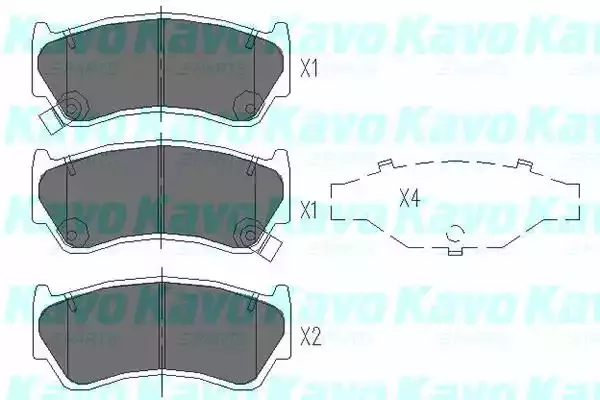 KAVO PARTS Комплект тормозных колодок
