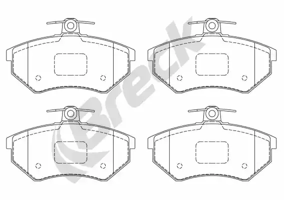 BRECK Комплект тормозных колодок