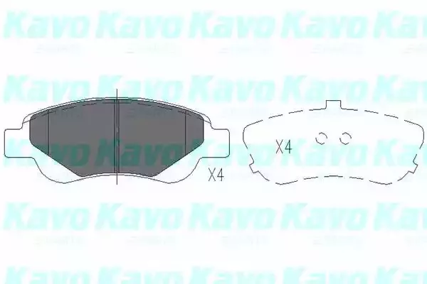 KAVO PARTS Комплект тормозных колодок