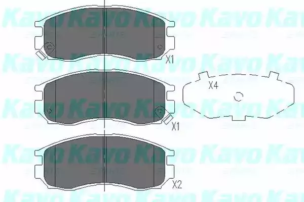 KAVO PARTS Комплект тормозных колодок