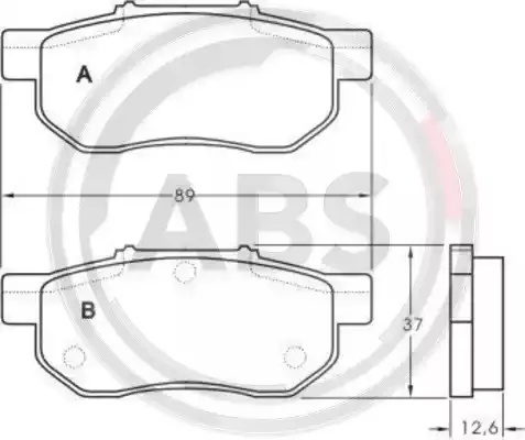 A.B.S. Комплект тормозных колодок