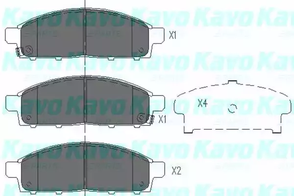 KAVO PARTS Комплект тормозных колодок