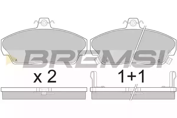 BREMSI Комплект тормозных колодок