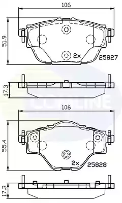 COMLINE Комплект тормозных колодок