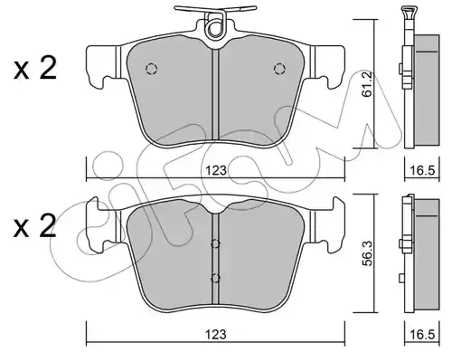 CIFAM Комплект тормозных колодок