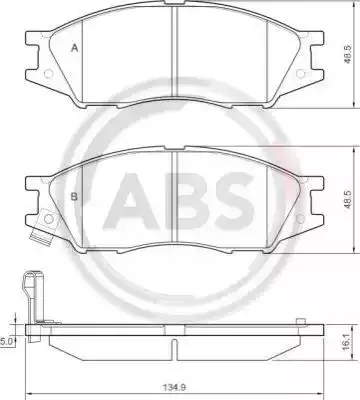 A.B.S. Комплект тормозных колодок