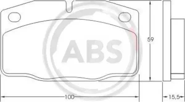 A.B.S. Комплект тормозных колодок