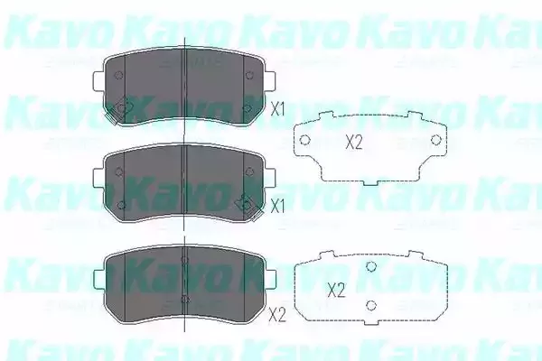 KAVO PARTS Комплект тормозных колодок