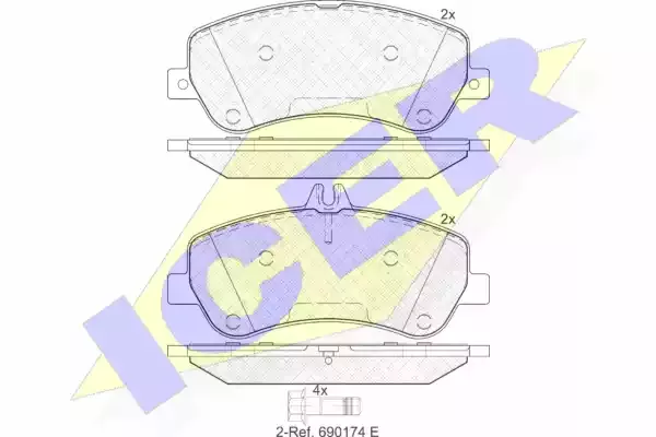 ICER Комплект тормозных колодок