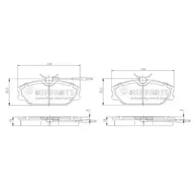 NIPPARTS Комплект тормозных колодок