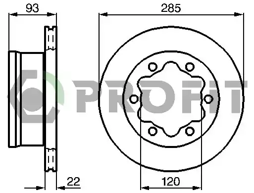 PROFIT Тормозной диск