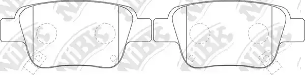 NiBK Комплект тормозных колодок