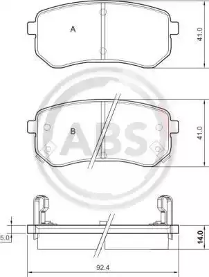 A.B.S. Комплект тормозных колодок