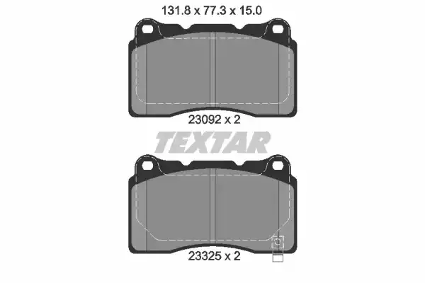TEXTAR Комплект тормозных колодок