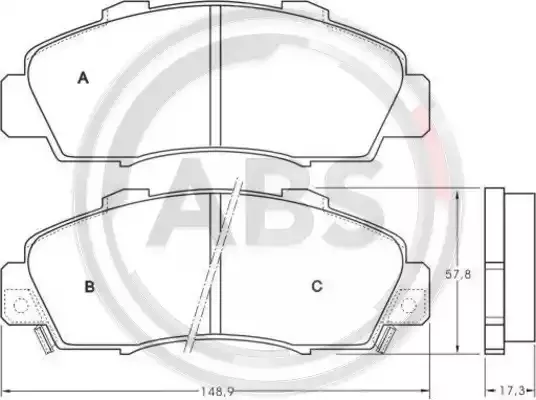 A.B.S. Комплект тормозных колодок