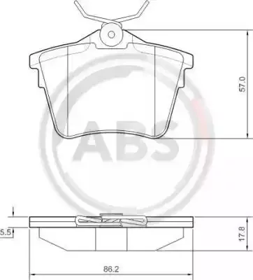 A.B.S. Комплект тормозных колодок