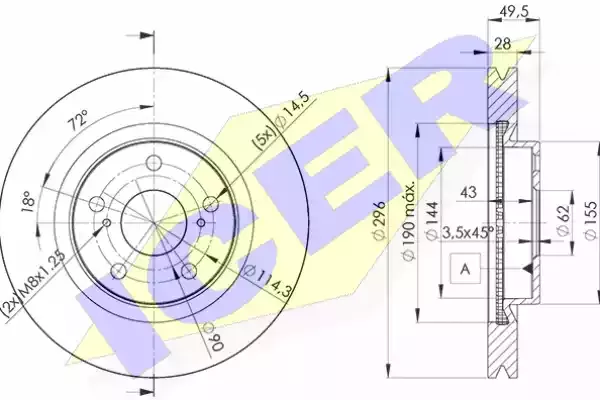 ICER Тормозной диск
