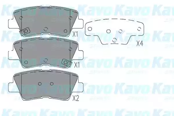 KAVO PARTS Комплект тормозных колодок