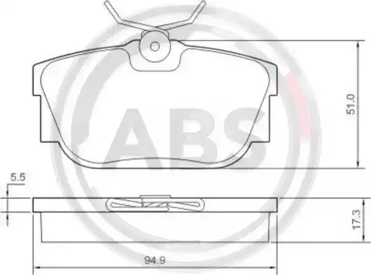 A.B.S. Комплект тормозных колодок