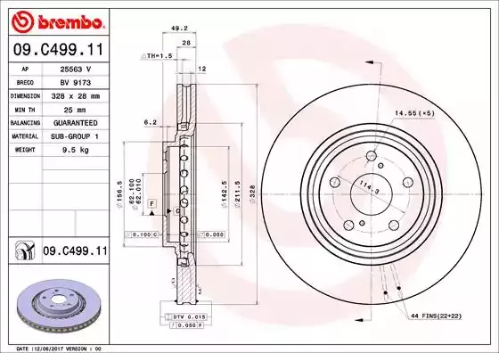 BREMBO Тормозной диск